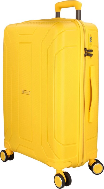 Cestovní plastový kufr Ormi Tiberius velikosti L, žlutý