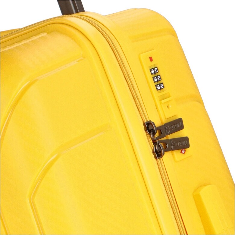 Cestovní plastový kufr Ormi Tiberius velikosti L, žlutý