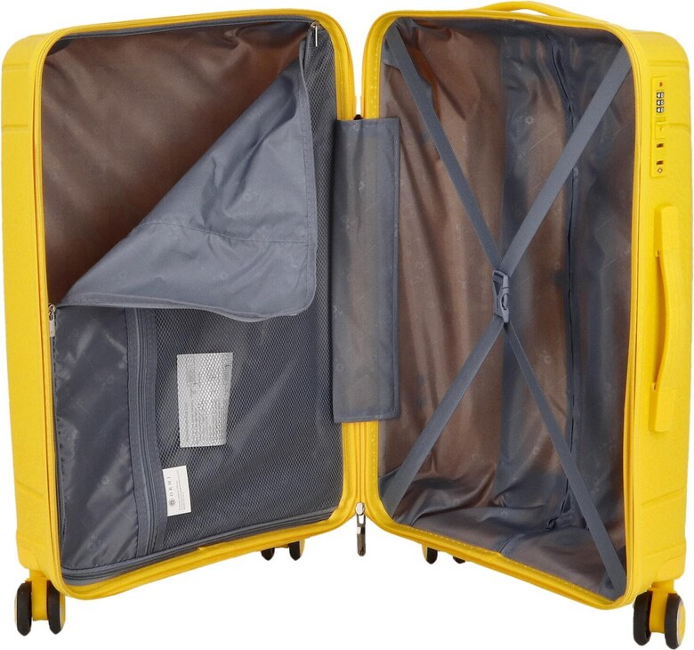 Cestovní plastový kufr Ormi Tiberius velikosti L, žlutý