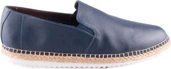 Pánské kožené mokasíny Dapi modré 15784