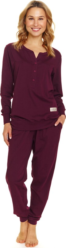 Dámské pyžamo DOCTOR NAP PM.4349 vínová