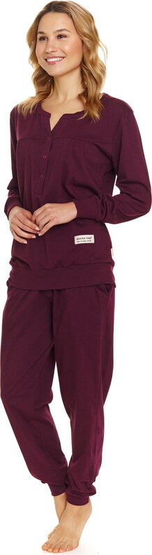 Dámské pyžamo DOCTOR NAP PM.4349 vínová