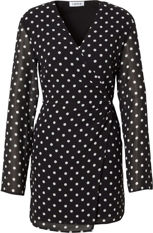 EDITED Šaty 'Pam' černá / bílá