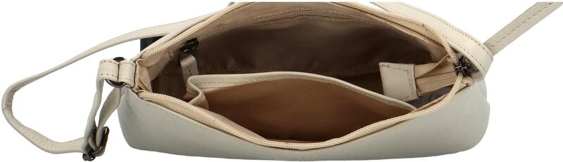 Bellugio Stylová dámská malá crossbody kabelka Lamiss, krémová