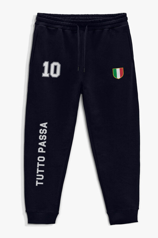 Tepláky Jogger , Barva Modrá, s Potiskem Italy 10