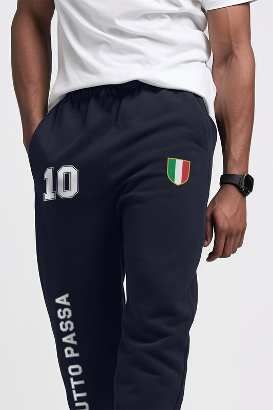 Tepláky Jogger , Barva Modrá, s Potiskem Italy 10