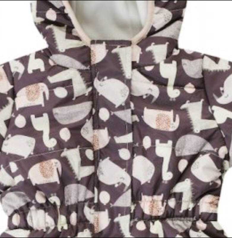 Jacky Dětská kombinéza zimní se zvířátky tmavá