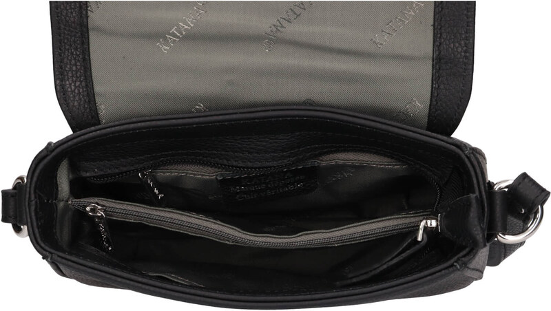 Kožená dámská crosbody kabelka Katana Alix - černá