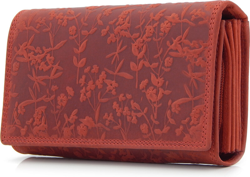 Ekavale Dámská kožená peněženka červená EV-03