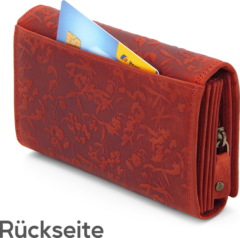 Ekavale Dámská kožená peněženka červená EV-03