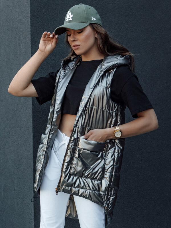 Dámská prošívaná vesta JESS zelená Dstreet TY4442