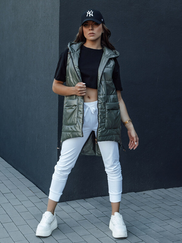 Dámská prošívaná vesta JESS zelená Dstreet TY4442