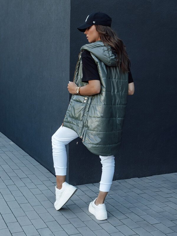 Dámská prošívaná vesta JESS zelená Dstreet TY4442