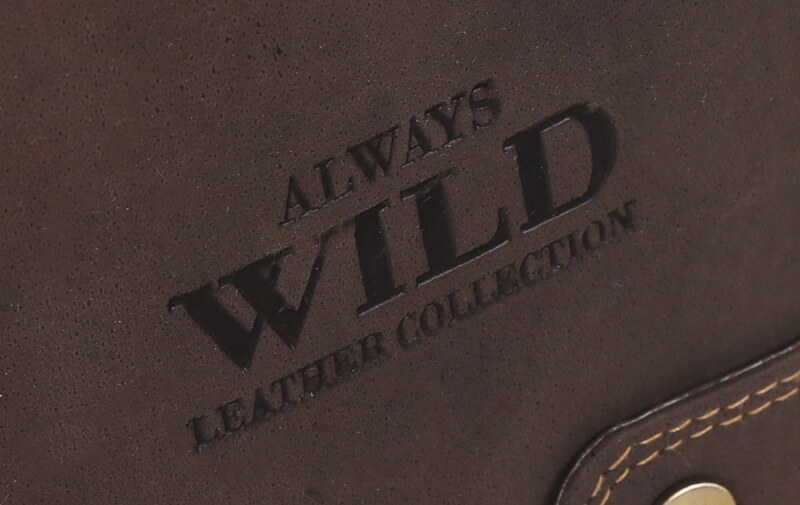 Always Wild Hnědá pánská peněženka s řetízkem A016