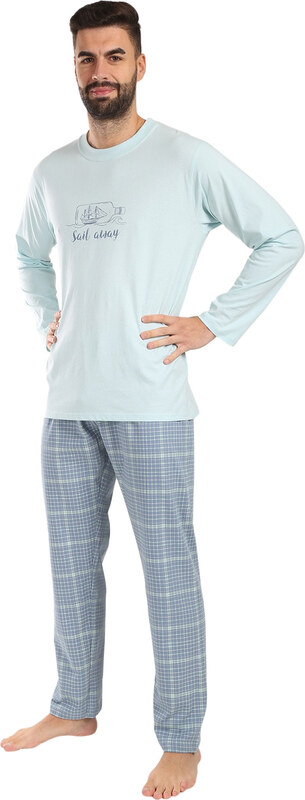 Pánské pyžamo Gino zelené (79177-LxGMGA)