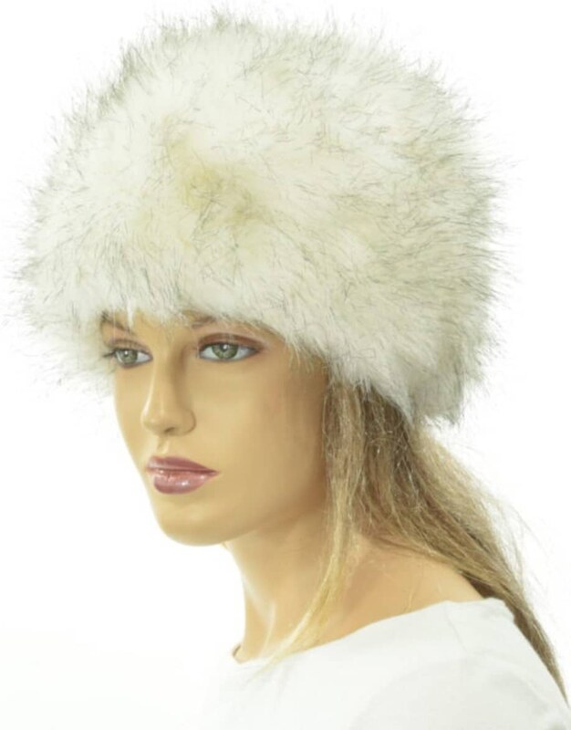 Woolnil Bílá čepice s umělou kožešinou – elegantní a hřejivá