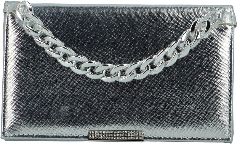 Elegantní dámská společenská kabelka Moon Etorre, stříbrná