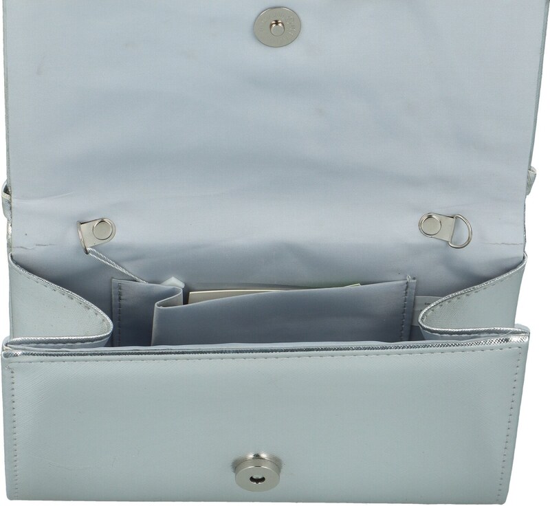 Elegantní dámská společenská kabelka Moon Etorre, stříbrná