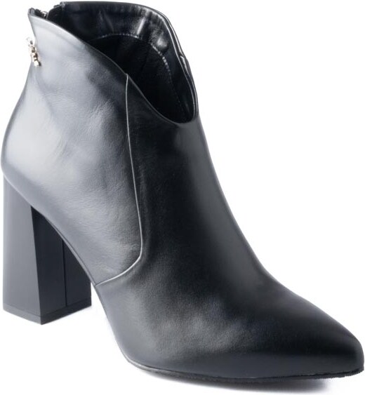 Dámská kožená kotníková obuv Dapi černá 28755 F