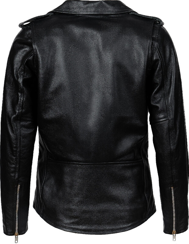 Dámská Kožená Bunda Křivák Classic Brixton Černá