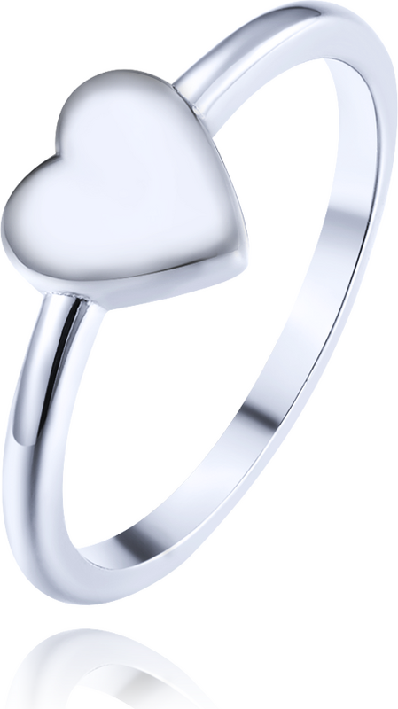 MINET Elegantní stříbrný prsten se srdcem vel. 54 JMAS0281SR54