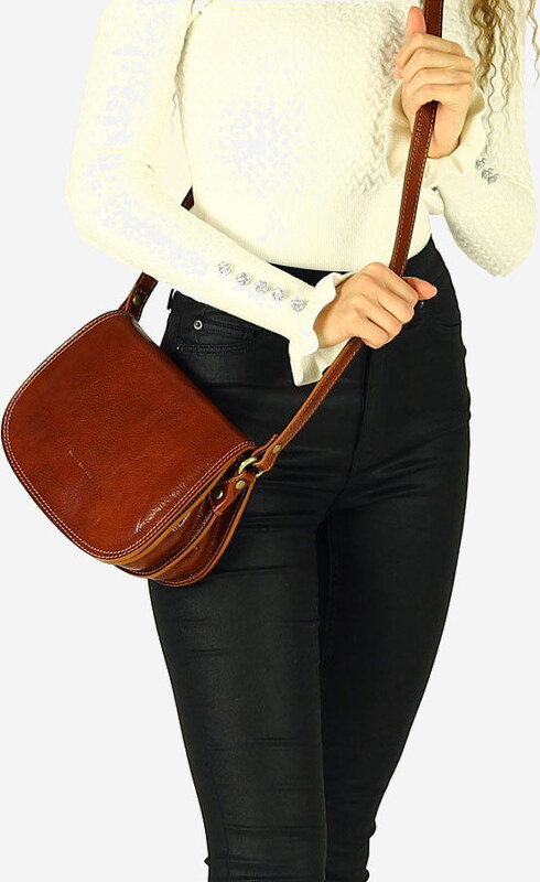 Marco MAZZINI MAZZINI Hnědá malá kabelka MARCO