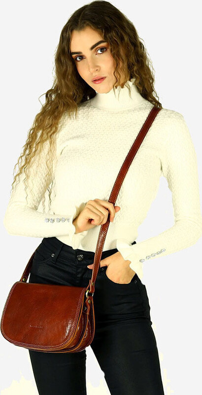 Marco MAZZINI MAZZINI Hnědá malá kabelka MARCO