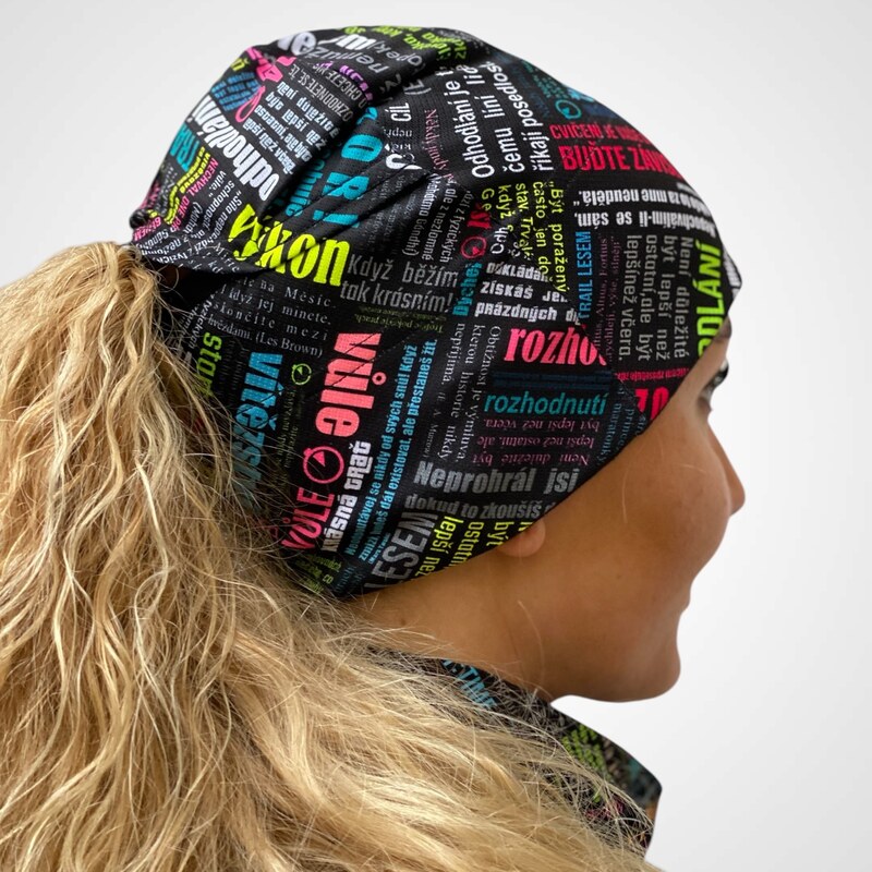 BEST:TIME Sportovní čepice na culík - Motivace černá