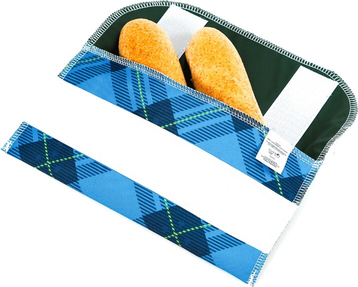 Svačinová kapsička - Modrá kostka Dvojrohlík - GREEN SMILE