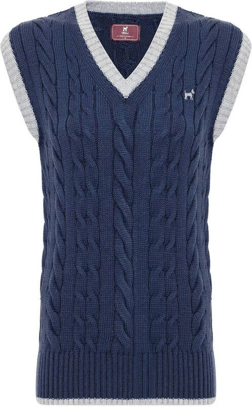 Williot Svetr tmavě modrá / šedý melír