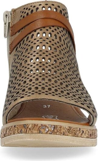 RIEKER Dámské sandály REMONTE D3075-90 zlatá