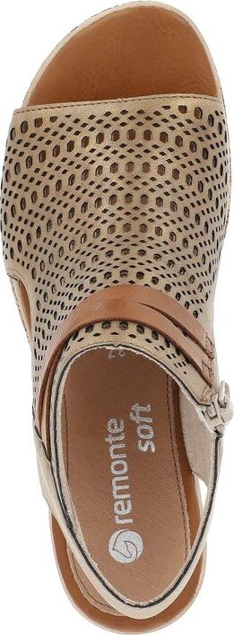 RIEKER Dámské sandály REMONTE D3075-90 zlatá