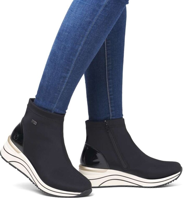 RIEKER Dámská kotníková obuv REMONTE D0T73-03 černá