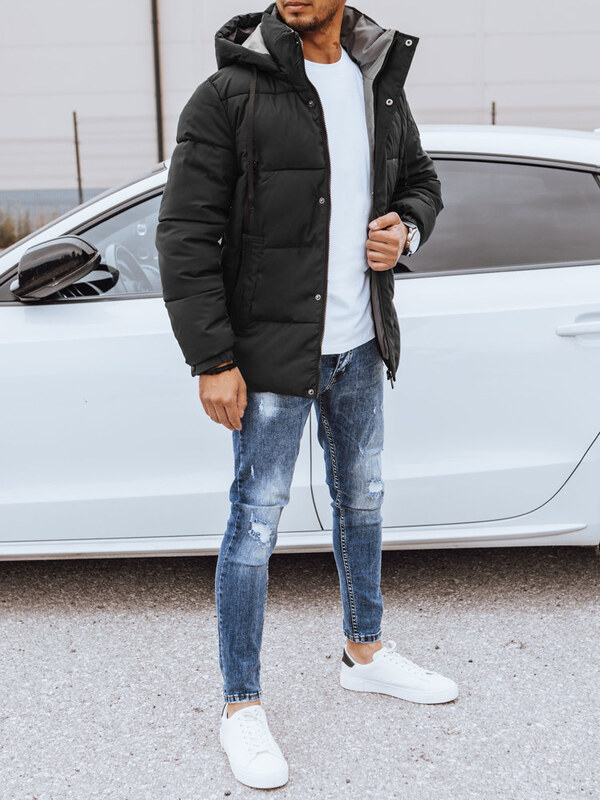 BASIC Černá pánská stylová bunda