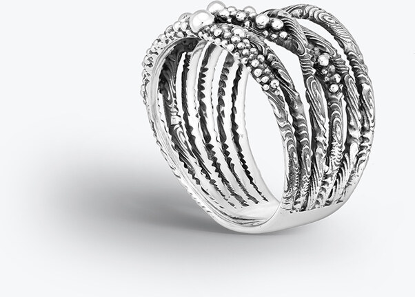 Estemia Stříbrný vrstvený prsten Cascade - Ag925