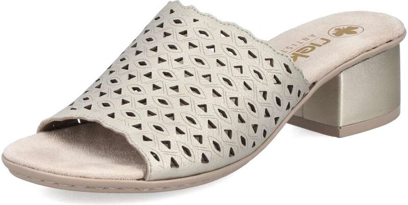 Dámské nazouváky RIEKER 64985-90 zlatá