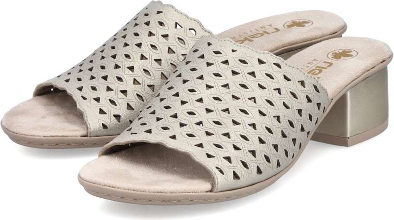 Dámské nazouváky RIEKER 64985-90 zlatá