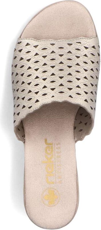 Dámské nazouváky RIEKER 64985-90 zlatá