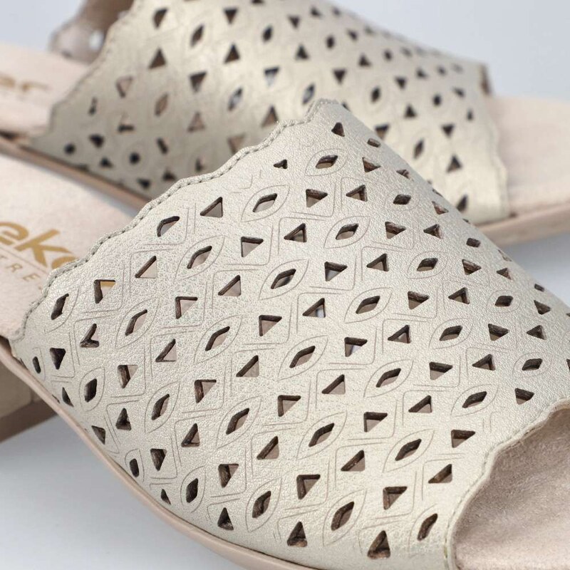 Dámské nazouváky RIEKER 64985-90 zlatá