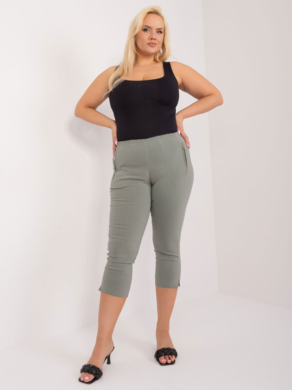 BASIC Khaki 3/4 kalhoty -green