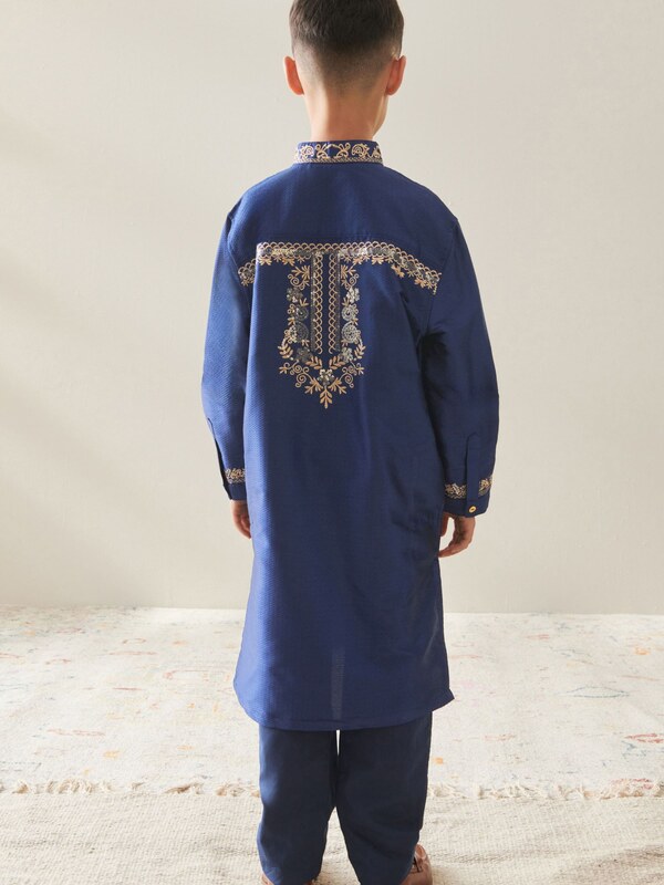 Next Košile béžová / námořnická modř