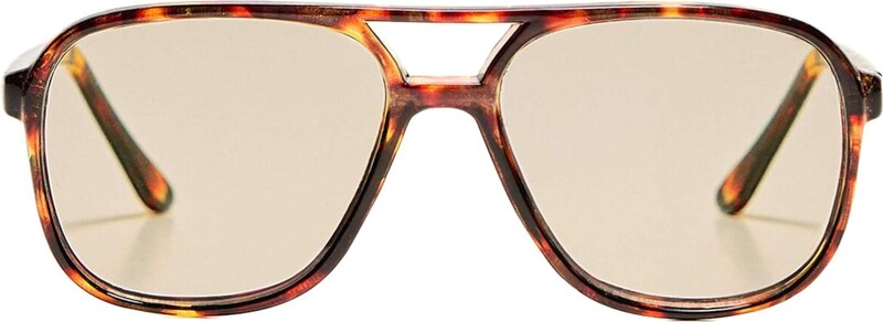 Bershka Sluneční brýle tmavě hnědá / žlutá / humrová