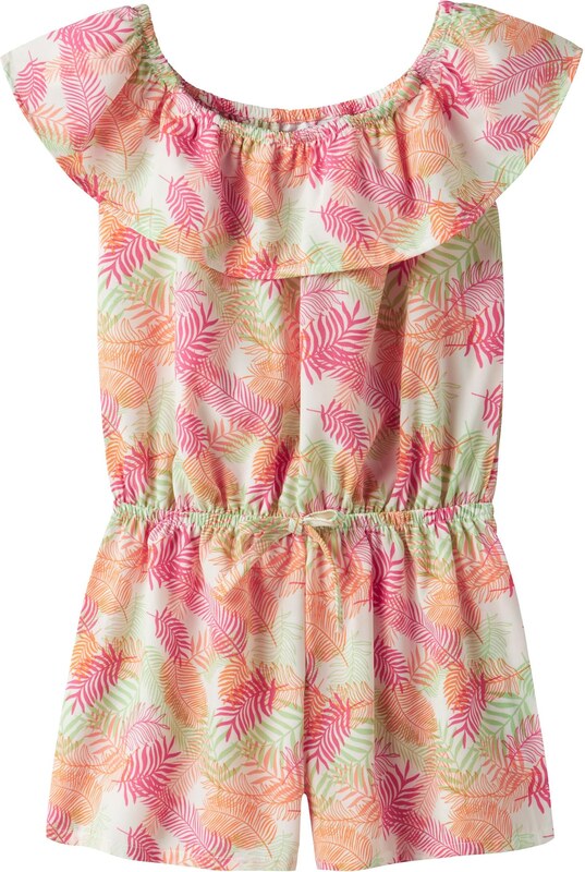 NAME IT Overal 'NKFVinaya' světle zelená / oranžová / tmavě růžová / bílá