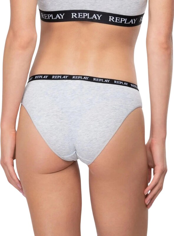 REPLAY Kalhotky šedá / černá