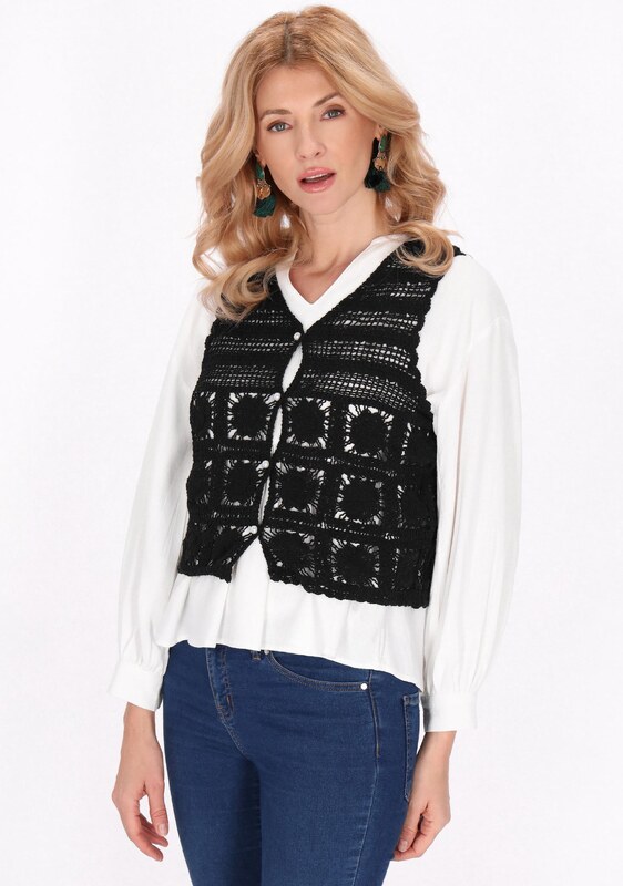 usha FESTIVAL Pletená vesta 'Fashion Look' černá