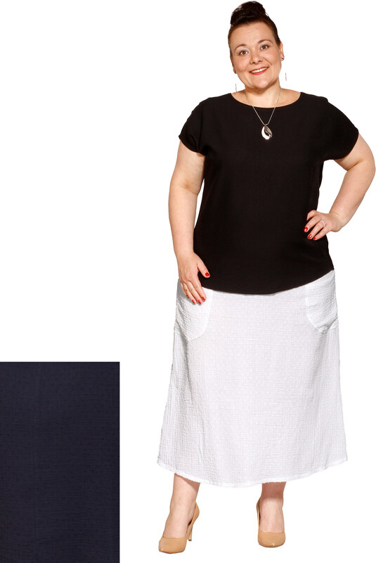 Martina Áčková sukně Mina s našitými kapsami - bavlněný kreš