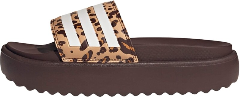 ADIDAS PERFORMANCE Plážová/koupací obuv 'Adilette' cappuccino / tmavě hnědá / bílá