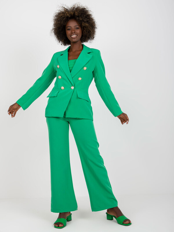 ITALY MODA Zelené elegantní sako --green Zelená