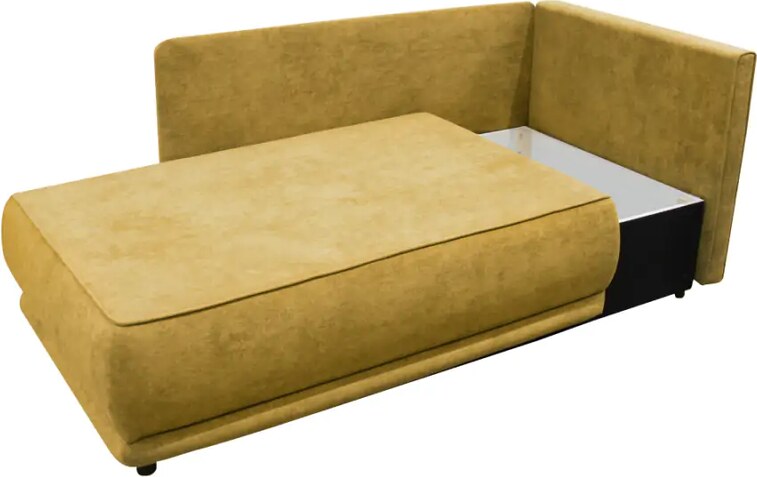 Tempo Kondela Rozkládací pohovka LIAMI, PRAVÁ, hořčicová