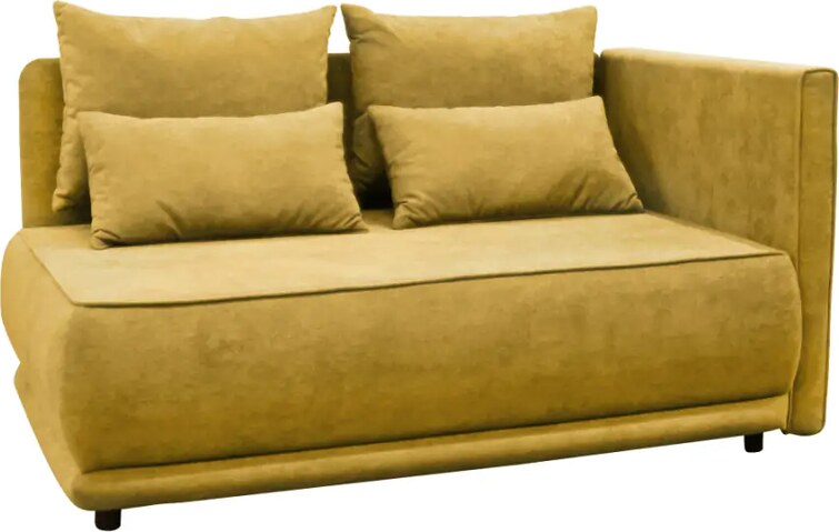 Tempo Kondela Rozkládací pohovka LIAMI, PRAVÁ, hořčicová